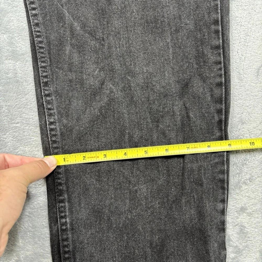 Vintage Levi's Silver Tab Baggy Jeans 90s Made In USA Black Wide Leg Denim 32x36